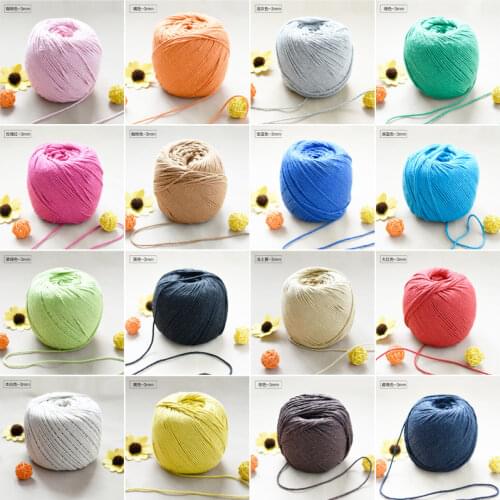 300m/2pcs/lot 3mm Twist Cotton Cord Rope for Crafts DIY Hand Woven Pocket Drawstring Pants Sewing Accessory