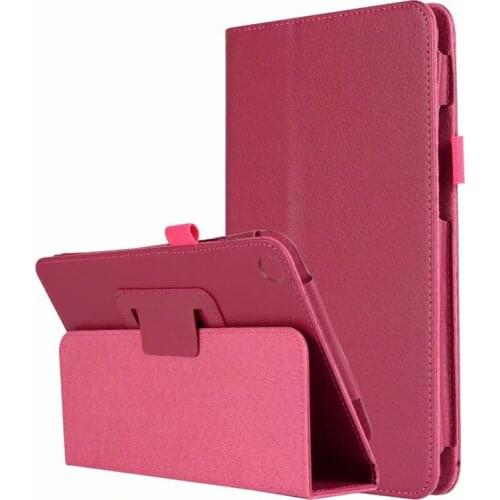 50PCS/Lot Litchi Stand PU Cover Case For Xiaomi Mi Pad Mipad 4 8.0 Folding Protective Skin Cases