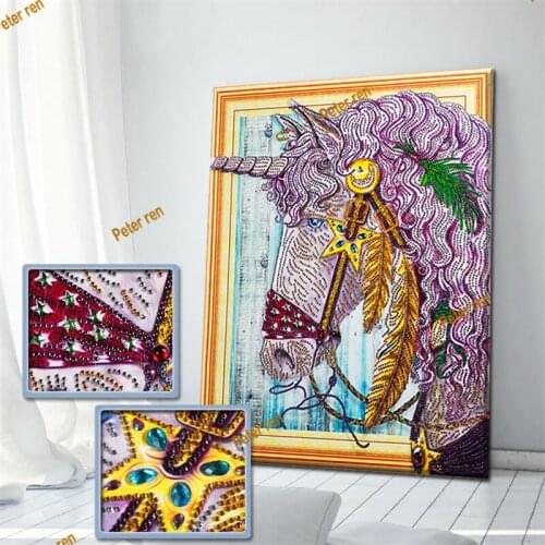 Peter ren Hores DIY Diamond Mosaic Embroidery Diamond Special Painting Christmas Sale Animal Accessories Gift Decoration Image