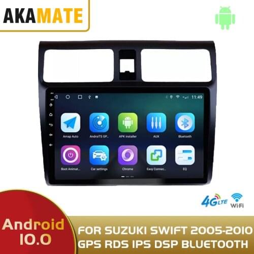 Android10.0 Car Radio Car Video Player GPS WIFI RDS IPS Bluetooth Screen Touch Screen For Suzuki Swift 2005 2006 2007 2008-2010