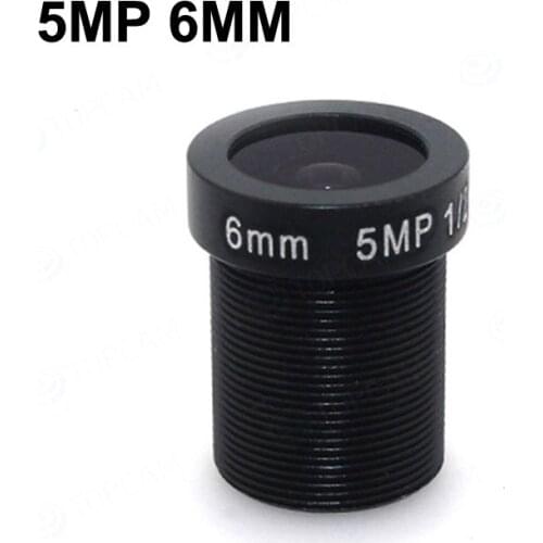Free Shipping 1/2.5" HD 5MP 6mm Fixed Iris M12 MTV IR Board CCTV Lens For Security IP Camera