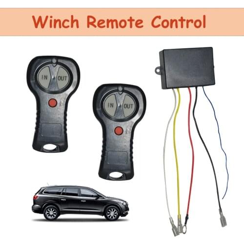 12V Wireless Winch Remote Control With Transmitter Build In Battery Car Remote Key Accessories For ATV SUV Offroad RV Camper