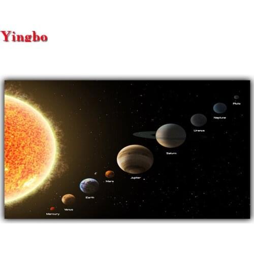 Large DIY Diamond Painting Solar System Planets Earth Diamond Embroidery icons 5D Square Round Diamond Mosaic Home Decoration