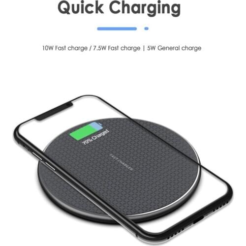 Qi Fast 5W/10W Mobile Phone Charger Wireless Charging Dock Charger For Iphone Samsung Xiaomi Wireless Charger Car Electronics