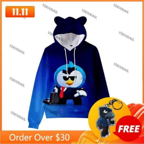 Mr.P Cartoon Sally Cute Cat Ear Kids Hoodie Shooting Game 3d Sweatshirt Boy Girls Long Sleeve Jacket Coat Teen Clothes