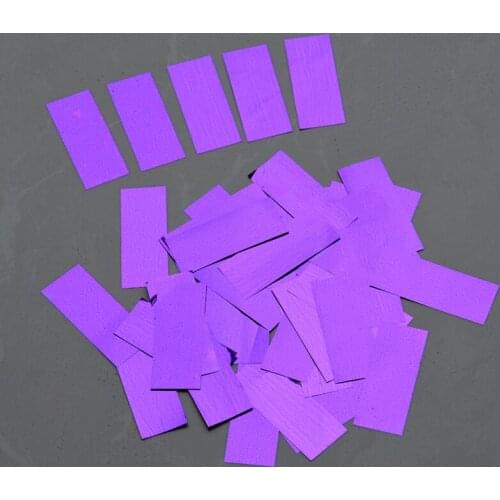 Purple Retangular 2*5cm Foil Pet Confetti Shredded Sequins Confetti for Wedding Party Event Decoration Favor 200g per lot