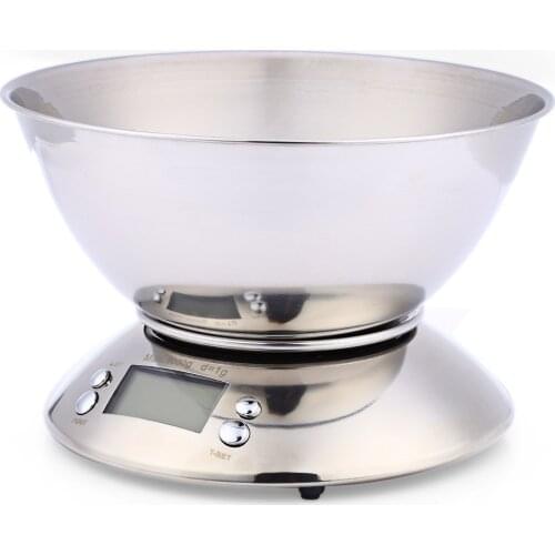 Stainless Steel Kitchen Scale and Bowl Household Balance Cooking Measure Tool High Precision Gramera Digital Weighing Food scale