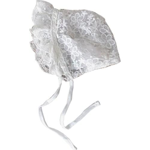 Infant Baby Cute Hat with Embroidery Flowers Lace Cotton Sunhat Soft Cotton Flower Bonnet Hat for Newborn Babies Summer