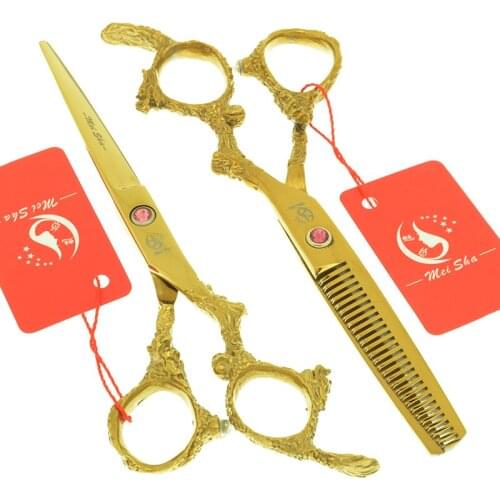 6.0 Inch Pet Grooming Scissors Beauty Shears for Dog Cat Japanese 440c Steel Dog Hair Cutting Scissors Thinning Clippers A0112A