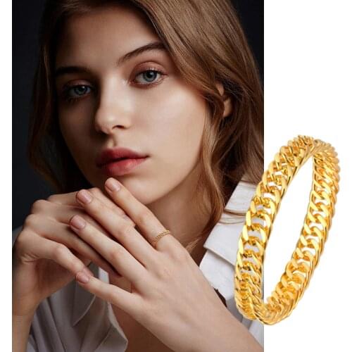 Vnox 3/6/7/14mm Stainless Steel Metal Wedding Band,Cuban Shaped Women Rings, Elegant Punk Gothic Mechanical Curb Finger Jewelry