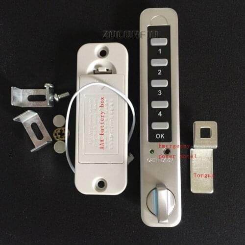 DIY metal 4 digits password contol lock The office drawer Locker/password locker , use 2XAAA battery