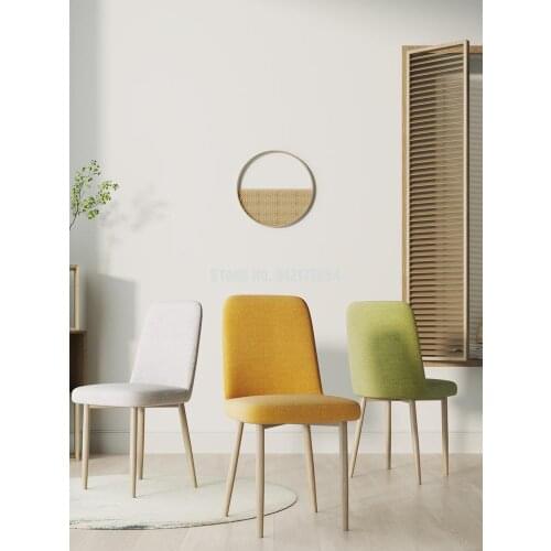 Nordic chair backrest simple modern desk stool learning home study bedroom restaurant fabric dining table dining chair
