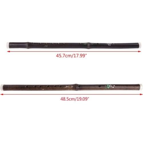 WXTF Chinese Purple Yunnan Bamboo Flute One Sections Handmade Dizi Musical Instrument