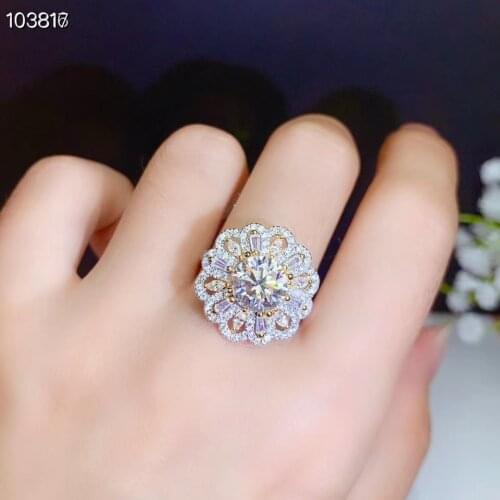 2020 new crackling moissanite ring for women jewelry engagement ring for wedding 925 silver ring birthday gift