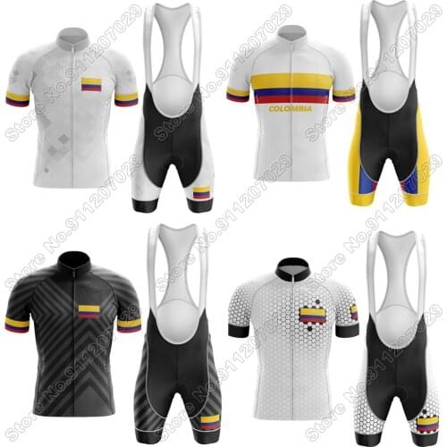 2021 Colombia Cycling Jersey Set Summer Cycling Clothing Men Road Bike Shirts Suit Bicycle Bib Shorts MTB Ropa Ciclismo Maillot