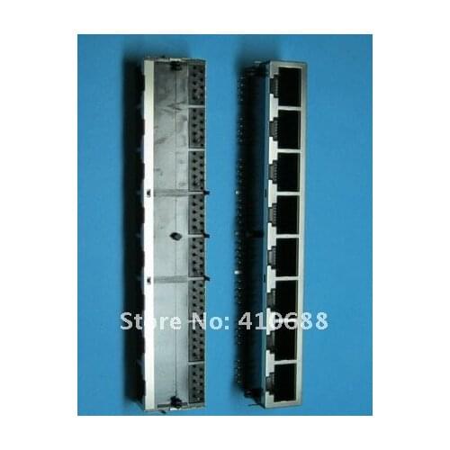 4 pcs 8 Ports 8P8C RJ45 Modular Network PCB Jack 59 8P LAN Connector Shielded