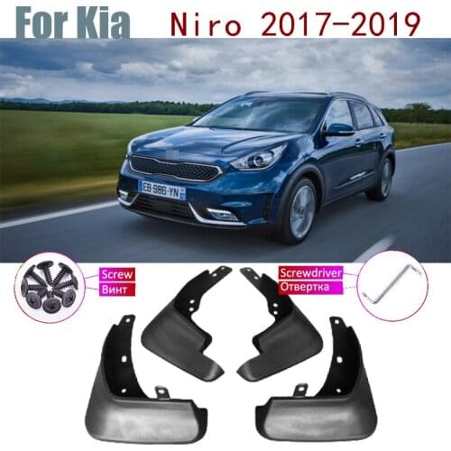 Car Mudflaps Fender 4 PCS Front Rear Mud Guard Flap Splash Flaps Mudguards Accessories For Kia Niro DE 2019 2018 2017