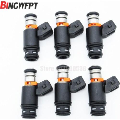 6pc/lot Fuel injector for Volkswagen VW Golf Jetta EuroVan 2.8 V6 IWP022 805000348303 021906031D 021906031B FJ573