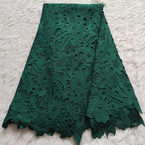 African French Water Soluble Guipure Lace Fabric High Quality Nigerian Guipure Cord Lace Fabric For Wedding YY008