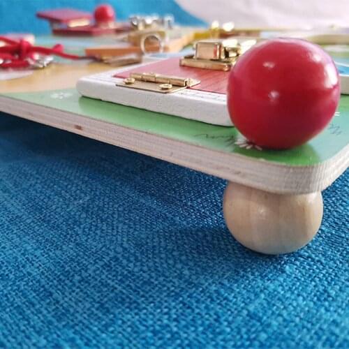 Wooden Busy Board Locks & Latches Fine Motor Activity for Toddlers Toys