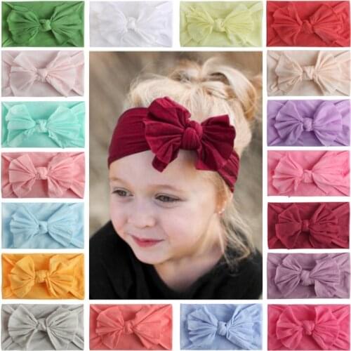 Baby Headband Elastic Turban Hairband Bows Kids Baby Girl Headbands Hair Bands Small Side Flower baby girl Hair Accessories
