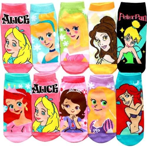 Princess Mermaid Kids Socks Spring Summer Cotton Boys Girls Socks 3D Print Cute Cartoon Children kids girls funny Socks