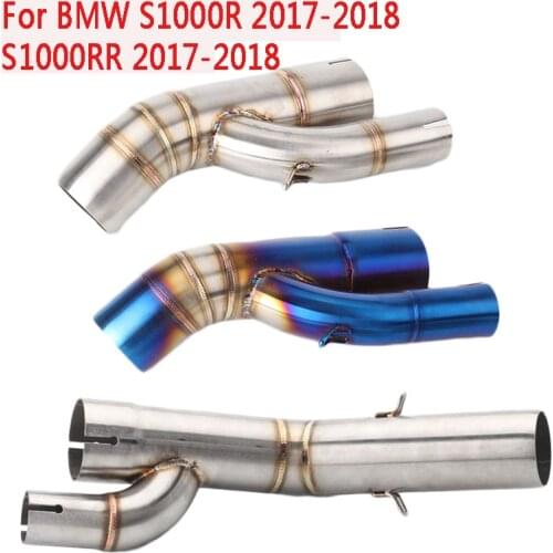For BMW S1000RR S1000XR S1000R 2017 2018 Motorcycle Exhaust Pipe Muffler Mid Pipe Link Pipe Stainless Steel 304 Connection
