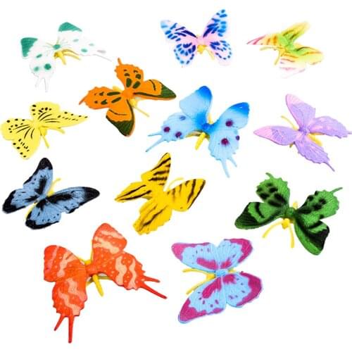 12 PCS Butterfly Animal Figure Action Figures Preschool Educational Toy For