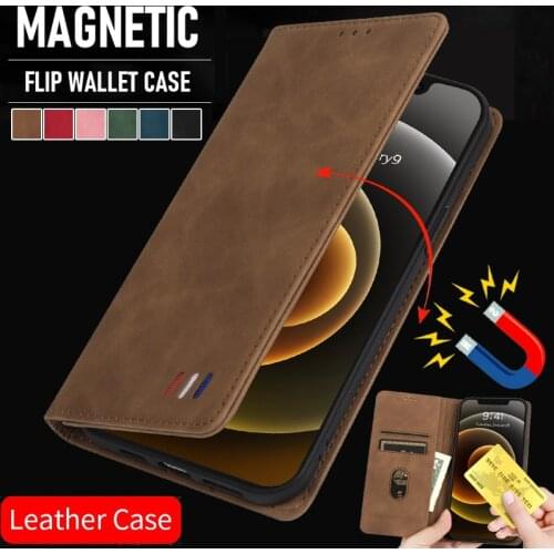 Skin Feel Leather Wallet Case For Samsung Galaxy S20 FE S21 Ultra S10 S9 S8 Plus S7 Edge Note 20 Ultra A41 A51 A71 A21S Cover