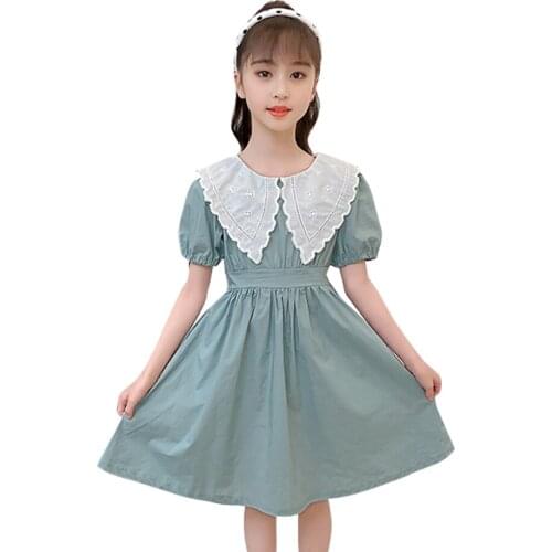 Summer Dress Girl Patchwork Party Girl Dress 2021 Newest Dress Kids Summer Girl Costume 6 8 10 12 14