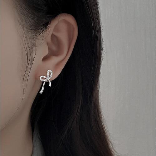 VENTFILLE 925 Sterling Silver New Design Hot Sale Fashion Jewelry Premium Luxury Earrings Smart Bow Earrings