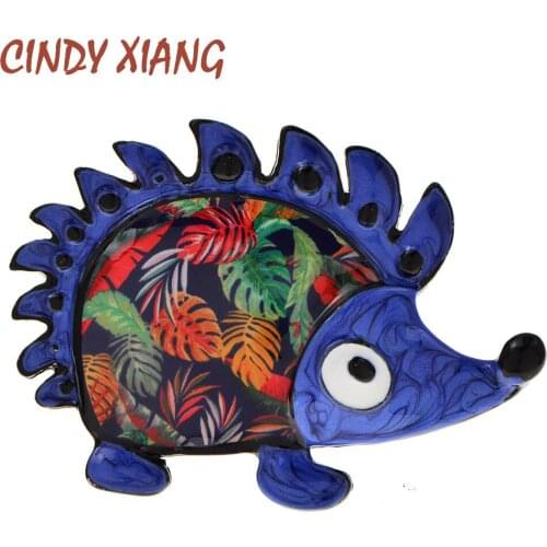 CINDY XIANG Cute Colorful Enamel Hedgehog Brooches For Women And Men Funny Design Small Animal Jewelry Jeans Badge Lapel Pins