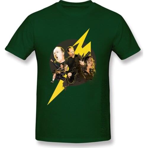 2018 Discount Men T-Shirt Crewneck Short Sleeve All Cotton Ride The Lightning Tops Tees Hip hop Rock Music T Shirt Free Shipping