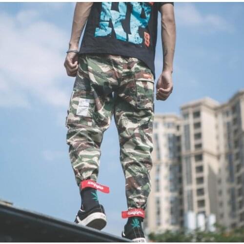 England personality fashion mens Camouflage pants loose harem pant men feet trousers pantalones hombre cargo pantalon homme