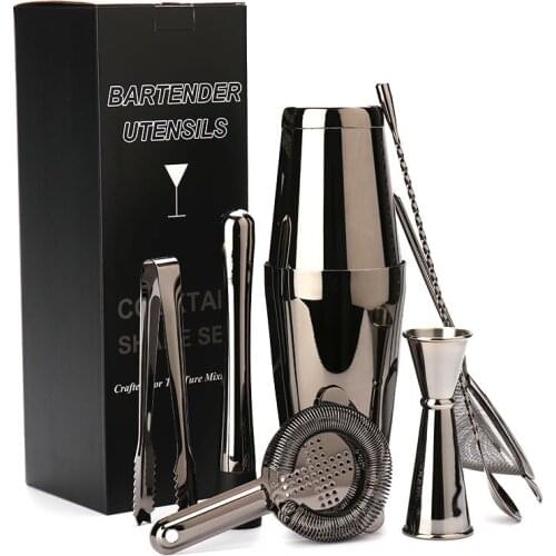 304 Stainless Steel Seven-Piece Bar Shaker Set Novice Full Set Shaker Shaker Bartender
