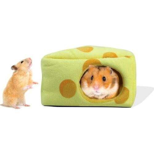 Small Pet Accessories Creative Winter Warm Comfortable Cotton House Cute Cheese Whale Shape Rodent Rat Hamster Nest Cushion