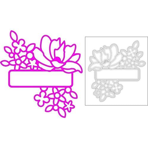 2020 New Rectangle Frame Bubble Chat Box and Edge Flower Metal Cutting Dies For Making Greeting Card Paper Scrapbooking No Stamp