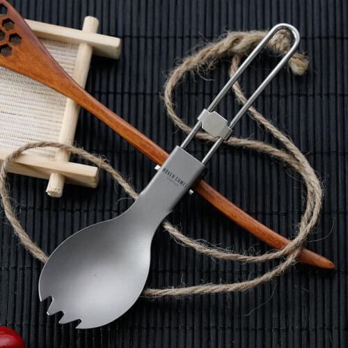 Outdoor Titanium Folding Dinnerware Tableware Titanium Spork