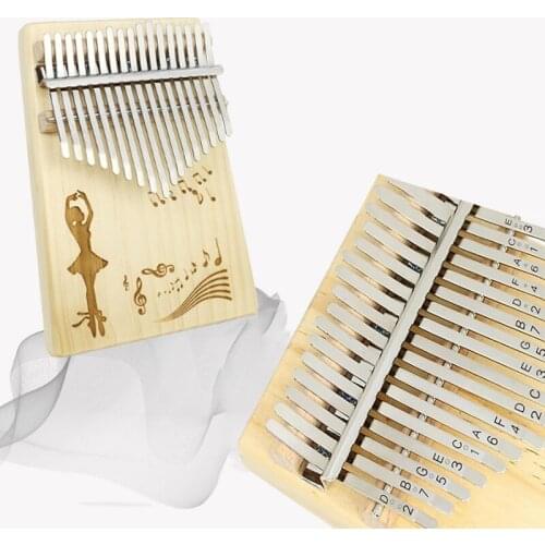 Kalimba Thumb Piano 17 Keys Percussion Finger Piano Pine Wooden Sanza Mbira Calimba Piano Musical Instrument For Music Beginners