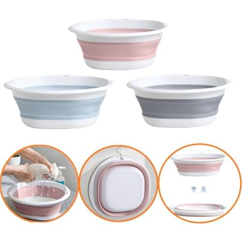 Plastic Folding Basins Portable Wash Basins Laundry Tub Bathroom Kitchen Accessories Travel Folding Wash Basin for car