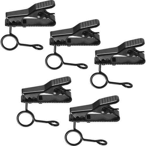 Andoer EY-J04A 5pcs 10mm/ 6mm Wired Lapel Mic Microphone Tie Clip