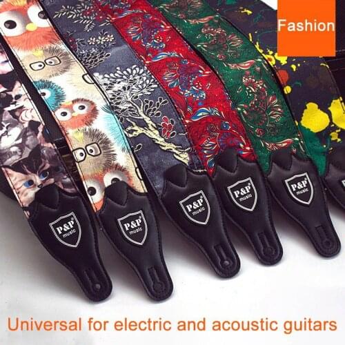 Guitar bass strap Folk guitar strap widened shoulder strap electric guitar strap instrument guitar accessories