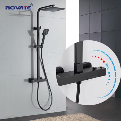 ROVATE Black Shower Systems