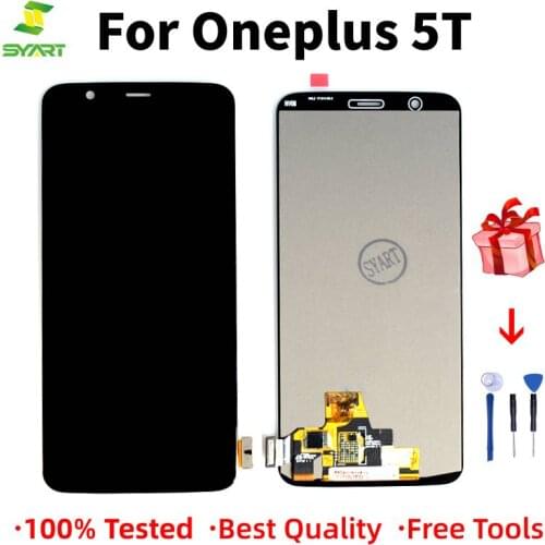 100% Original For OnePlus 5T A5010 LCD Touch Screen Digitizer Assembly For Oneplus 5T Display with Frame Replacement 1+5T Screen
