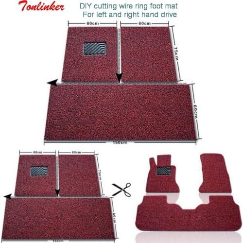 Tonlinker For Left/Right hand drive Car styling Mats & Carpets DIY Anti-slipped Decoration&Protection Universal type wire Mat