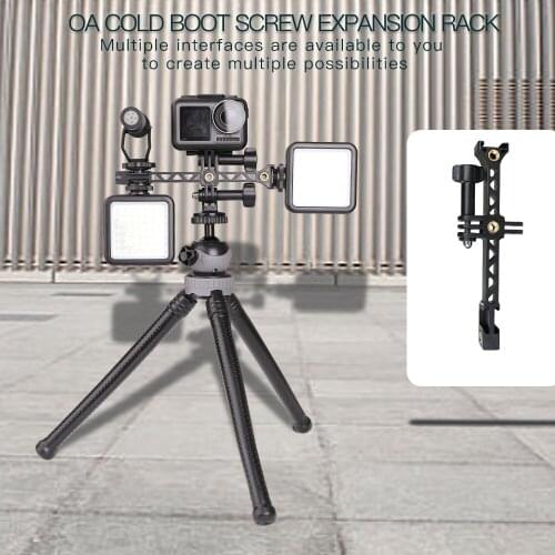 Universal Expansion Bracket Cold Shoe Crew Interface Screw Extension Rack Holder for OSMO Pocket ACTION Gopro Camera Accessories