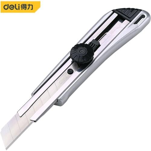 Deli 1PC Utility Knife Luxury Metal Wallpaper Knife Handle Paper Cutter Knife Cutting Tools Office School Supplies Couteau
