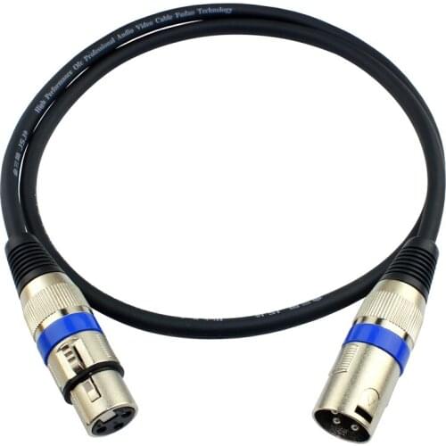 WinAqum XLR Video Cable Audio Adapter Cable XLR Connector with Double Shielded Wire Microphone 3PIN M/M M/F F/F