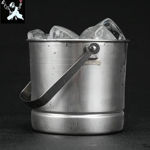 1.5L Stainless Steel Ice Bucket Wine Champagne with Strainer & Ice Tong Bar Tools