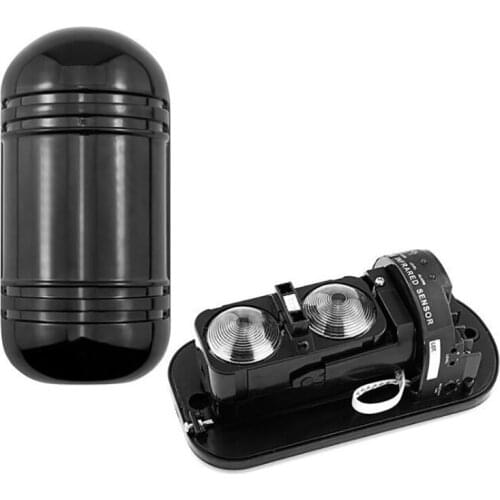 1 Pair 100m Infrared Beam Detector Dual Beams Detector Probe Infrared Sensor Waterproof LED Light Anti-theft Infrared Detector